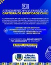 Estamos de volta com o atendimento para emissão da Carteira de Identidade Civil! 📢
