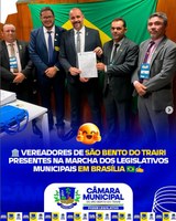 Vereadores de São Bento do Trairi participam da Marcha dos Legislativos Municipais em Brasília